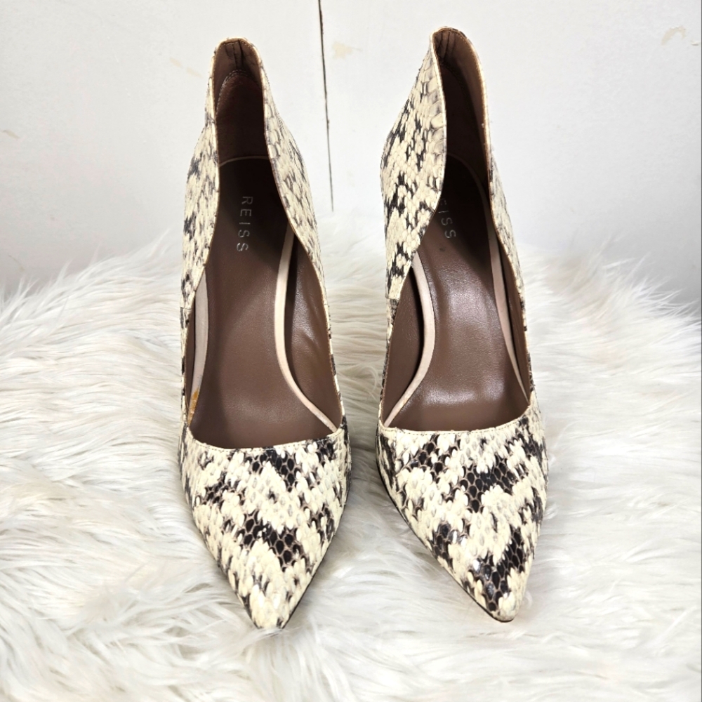 REISS snakeskin heels